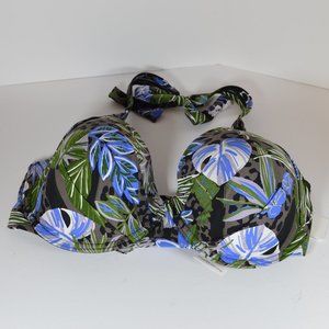 Calvin Klein Swimwear Women's Size  XXL Convertible Floral/Leafy Tied Bikini Top